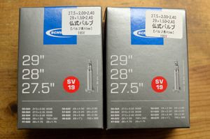 ２本セット　SCHWALBE　27.5ｘ2.0～2.4　29ｘ1.5～2.4　仏式40mm　19SV/シュワルベ/29er/