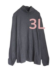 ★送料無料　R57　美品　【3L】　NORNE　オンワード樫山　グレー　ハイネック　カットソ