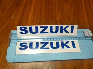 スズキ SUZUKI ステッカー ブルー 青 2枚セット 180mm×25mm サイズ・カラー・字体変更可