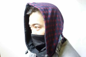 新品 NECK HOODIE 撥水加工フェイスマスク付き リバーシブルネックフーディー ヘルメット