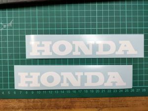 ホンダ HONDA ステッカー ホワイト 白 2枚セット 180mm×25mm サイズ・カラー・字体変更