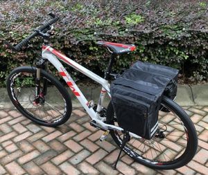 自転車サイドバッグ☆リアバッグ 防水 反射テープ付け☆ 旅行 通勤 アウトドア30L