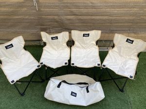 DesertFox デザートフォックス　ミニチュア　折り畳みチェア　４脚　セット　ベージュ　