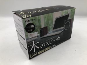 ♪▲【ELECOM エレコム】パソコン用2.0ch木のスピーカー USBオーディオタイプ MS-W13UBK