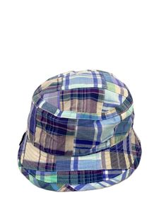 DESCENDANT◆バケットハット/-/コットン/BLU/チェック/メンズ