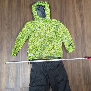 140cm 上下セット スノーウェア スキーウェア スノーボードウェア グリーン 緑 140 キッ