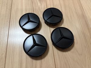 中古 メルセデスベンツ 純正センターキャップ 4枚セット マットブラック加工品
