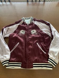 スカジャン　 ブルゾン リバーシブル 刺繍 和柄