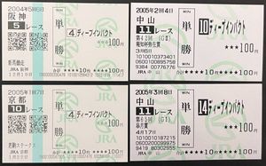 ディープインパクト 馬券の値段と価格推移は？｜16件の売買データから