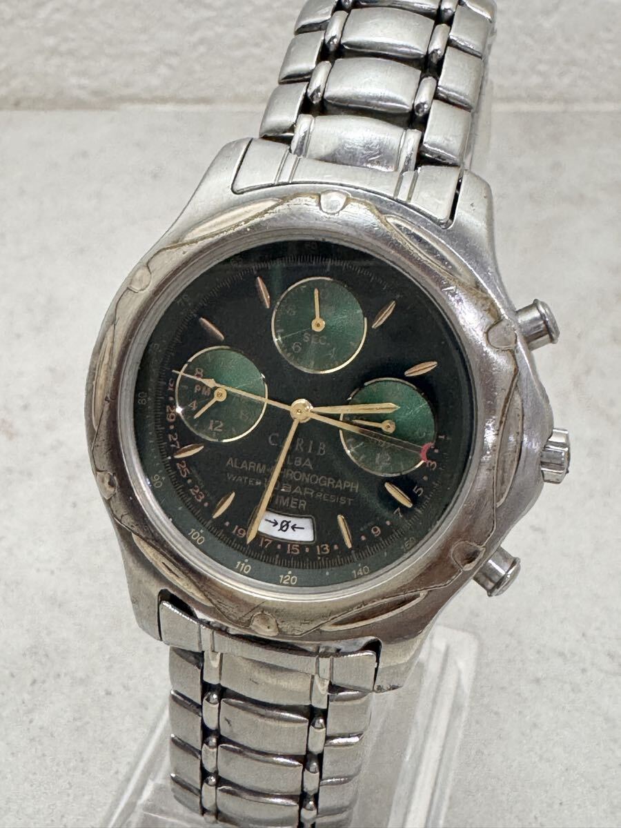 現状/ジャンク品】SEIKO ALBA CARIB セイコー アルバ カリブ 緑文字盤