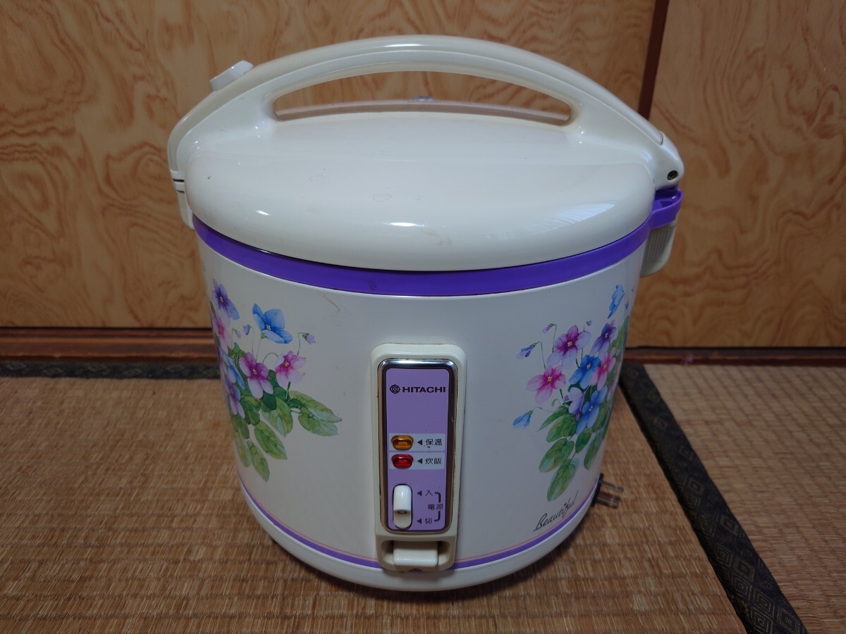 日立 ジャー式電気がま 1.8L 花柄家電 炊飯器 昭和レトロ ジャンク