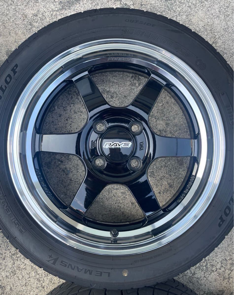 送料無料 レイズ ホイール TE37 KCR 15インチ 5J インセット45 4穴