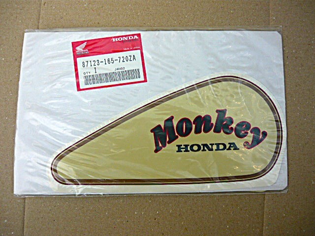 ホンダ モンキー 4型 1988 純正部品 燃料タンク右側ステッカー 未使用