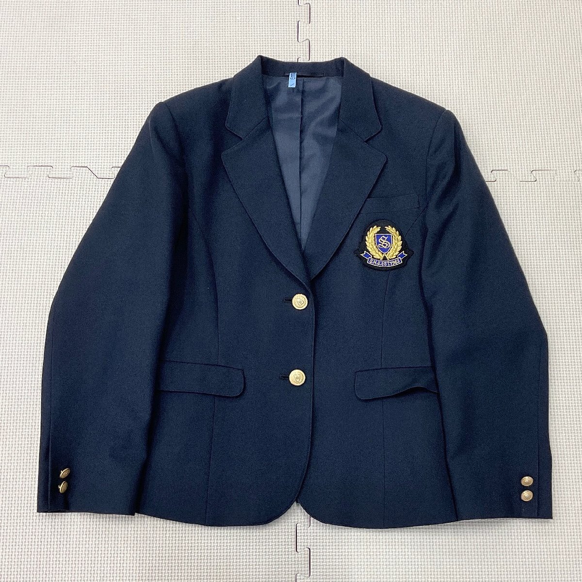 A2434/S897/箱]神奈川県 新栄高校 旧制服 6点 /ブレザー:155A/ブラウス