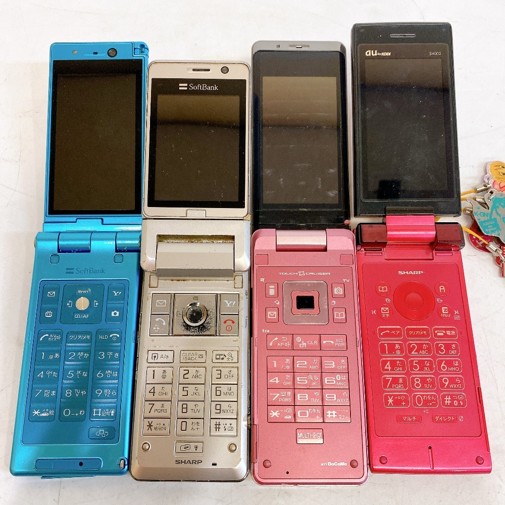 携帯電話 ガラケー 大量 まとめて 計8点セット 折りたたみ