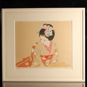 志村立美、【あやめ】、希少な大判額装用画集より、美品、新品額装付 志村立美の値段と価格推移は？｜20件の売買データから志村立美の価値が