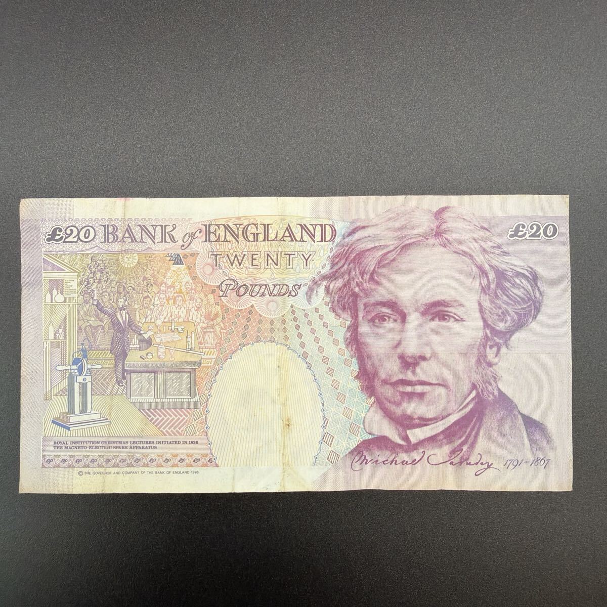 希少品】イギリス 20ポンド紙幣 3枚セット 計60ポンド 紙製旧札