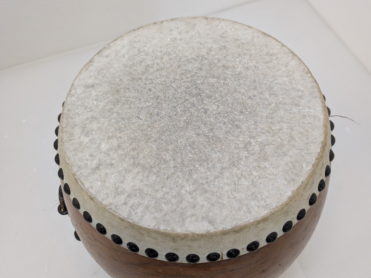 0428g2) 和太鼓 バチ 台座 セット 和楽器 打楽器 長胴太鼓 楽器 器材