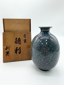 【*m様 古川利男　最高の青磁貫入　徳利とぐい呑セット　共箱付 古川利男の値段と価格推移は？｜11件の売買データから古川利男の価値が