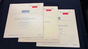 152位 初期12時STEREOラベル ARCHIV 198186/89 (バラ3LP) ピエール・フルニエ バッハ 無伴奏チ