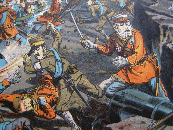 石版画 版画 絵画 日露戦争 遼陽会戦 満州 軍隊 明治37年 (3f)(印刷物
