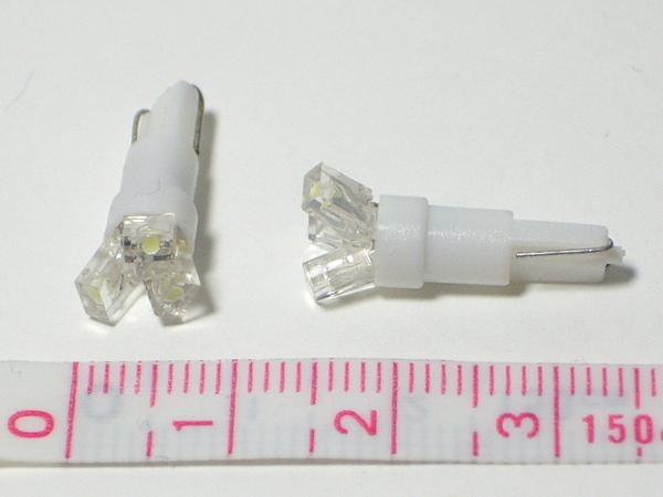 T-5 フラットLED3連メーター球 ホワイト　バルブ1個から_1