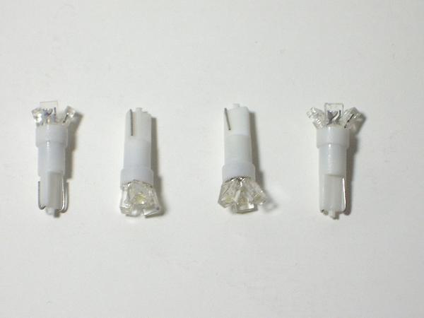 T-5 フラットLED3連メーター球 ホワイト　バルブ1個から_2