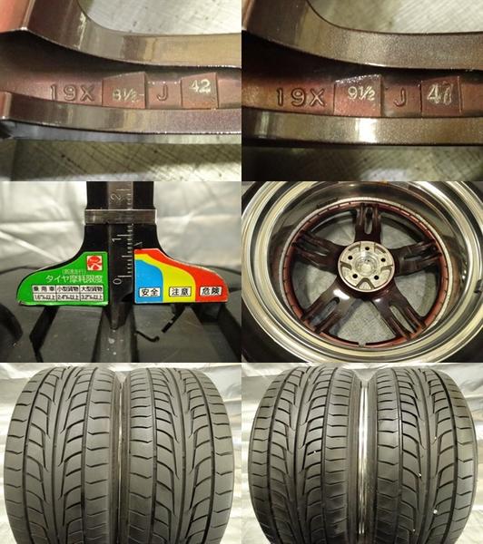 ○AME シャレン XF-55 19インチ 8.5J 9.5J 5H プリウス バリ山 