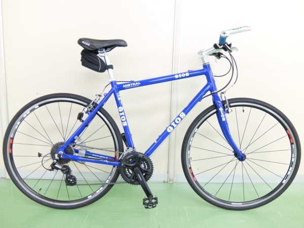 程度良好 GIOS MISTRAL 480 ブルークロスバイク ポーチ付Y940270(480mm 