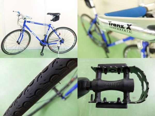 程度良好 GIOS MISTRAL 480 ブルークロスバイク ポーチ付Y940270(480mm 