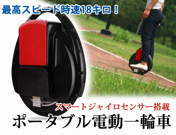 セグウェイ式 電動一輪車 100V充電可能/ジャイロセンサー搭載(電動
