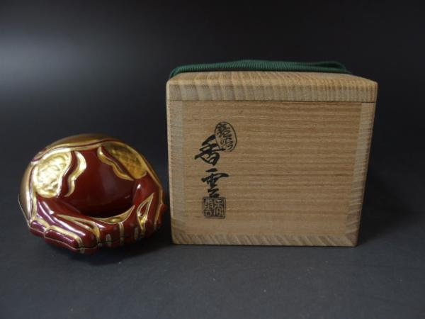 D103 宮川香雲 木魚香合　共箱　茶道具