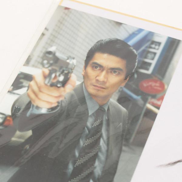 直筆サイン色紙　清水宏次朗　1987.9.9 □清水 宏次朗/直筆サイン色紙/生写真付き/落款印/有名人/俳優(サイン
