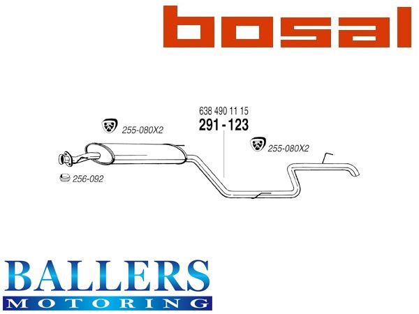 bosal 純正品質　リアマフラー BENZ W638 V230 年式：96-03