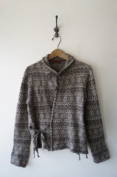 45rpm フォーティーファイブ ノルディック柄ニットカーディガン2