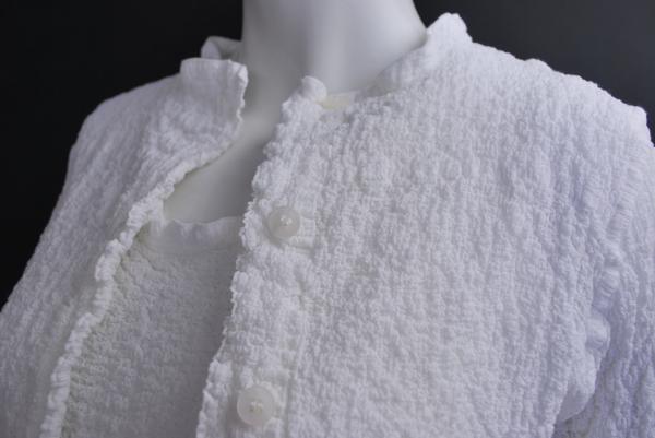 1222-14Y0884★me イッセイミヤケ★カリフラワーアンサンブル白