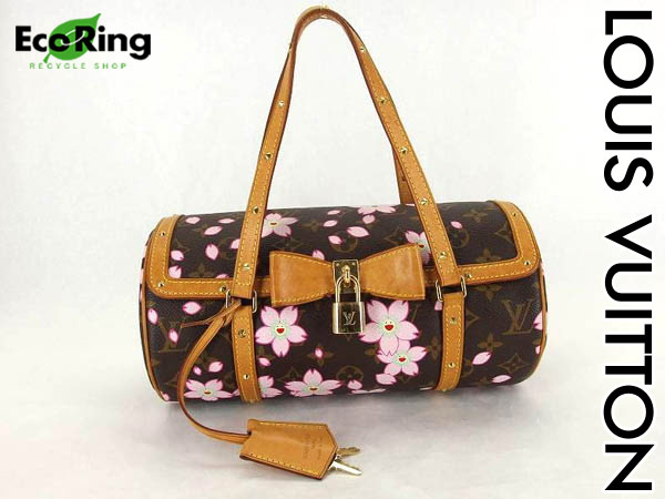 1円 ヴィトン モノグラム チェリー パピヨン ハンドバッグ BS498