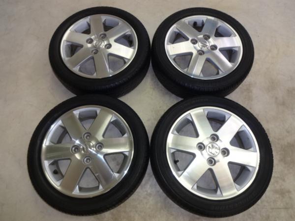 スズキMH21SワゴンR純正 4.5J-14 off+50 pcd100/4H タイヤ付4本