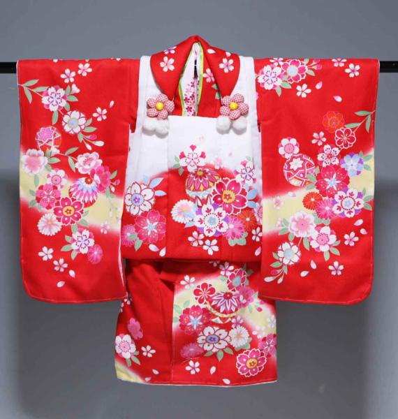 七五三 被布セット 三歳用 三ッ身 117 子ども服（女の子用） 和服