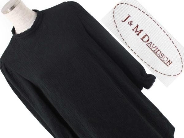 新品 J＆M DAVIDSON ジャガードワンピース size10 ブラック