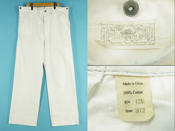 RRL ダブルアールエル ホワイト セーラーパンツ W34 #4652