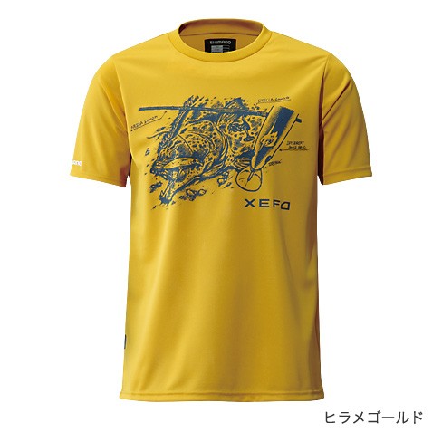 ★ XEFOオリジナルイラストTシャツ296N ★ヒラメゴールド・XL