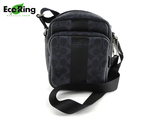 1円 美品 コーチ F70589 ヘリテージ ストライプ ショルダーCP517