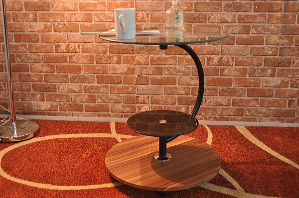 FE27F02^【送料無料】ラウンドガラステーブル1円outlet家具