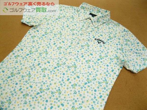 GK滝水★USED301★キャロウェイ♪お洒落★花柄半袖ポロシャツ/LL