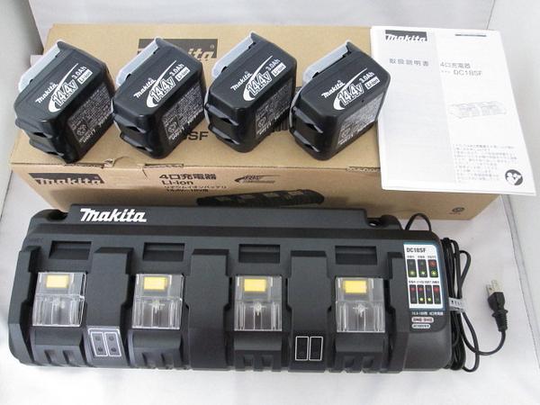 マキタ　4口充電器DC18SF＋14.4VバッテリBL1430×4個