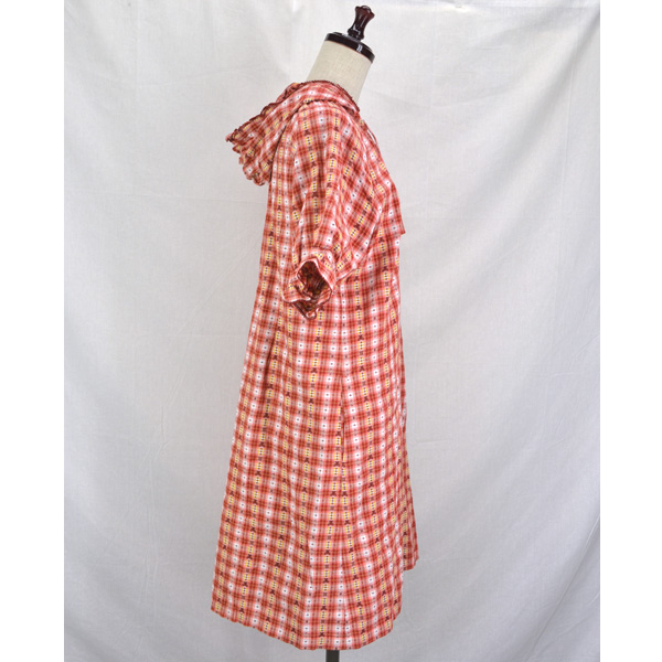 ピンクハウス/女性用/半袖パーカーワンピース/ピンクチェック