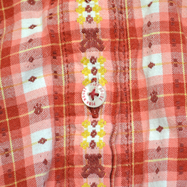 ピンクハウス/女性用/半袖パーカーワンピース/ピンクチェック