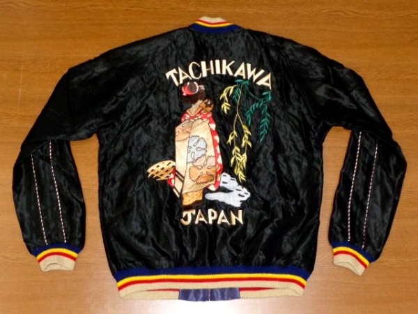 テーラー東洋 アセテート スカジャン 舞妓 JAPAN MAP/XL/TT13331