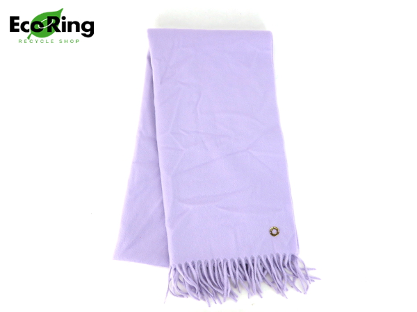 1円 未使用 ロロピアーナ カシミヤ100％ マフラー 薄紫 BE090